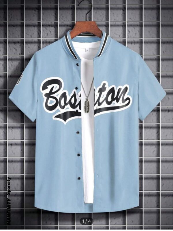 Trim baseball shirt